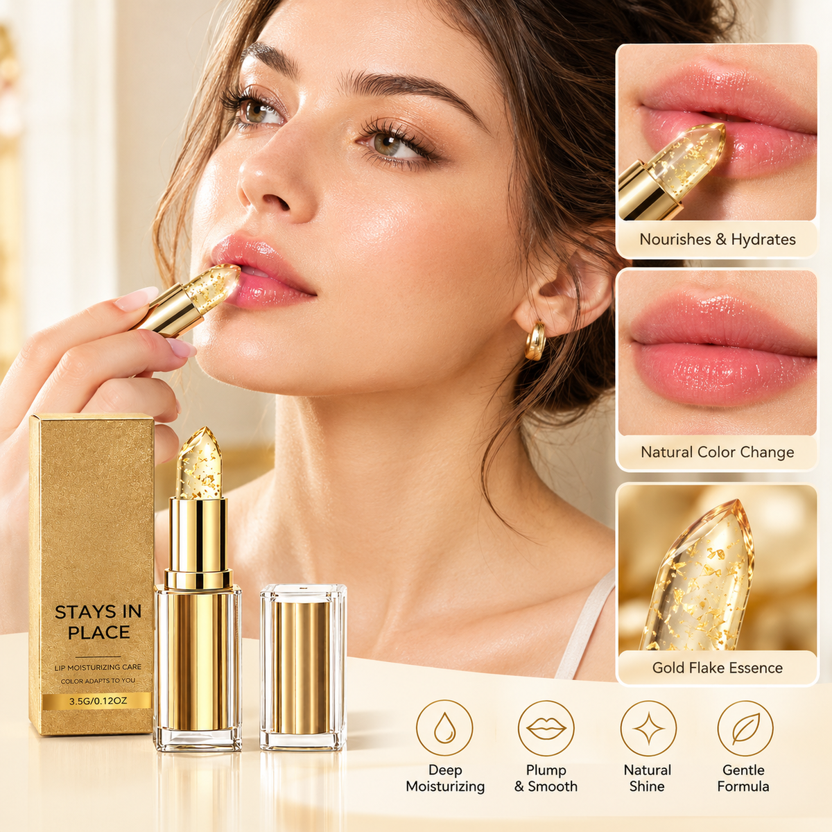 Color-Adapting Moisturizing Lipstick