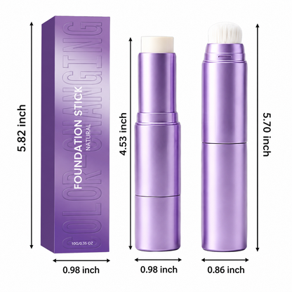 Cream Foundation Stick with Built-In Brush